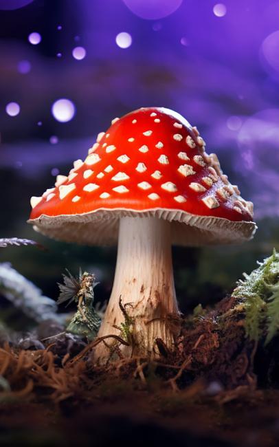 Amanita Muscaria Fairy - Printable image 5"X8" 300dpi digital download